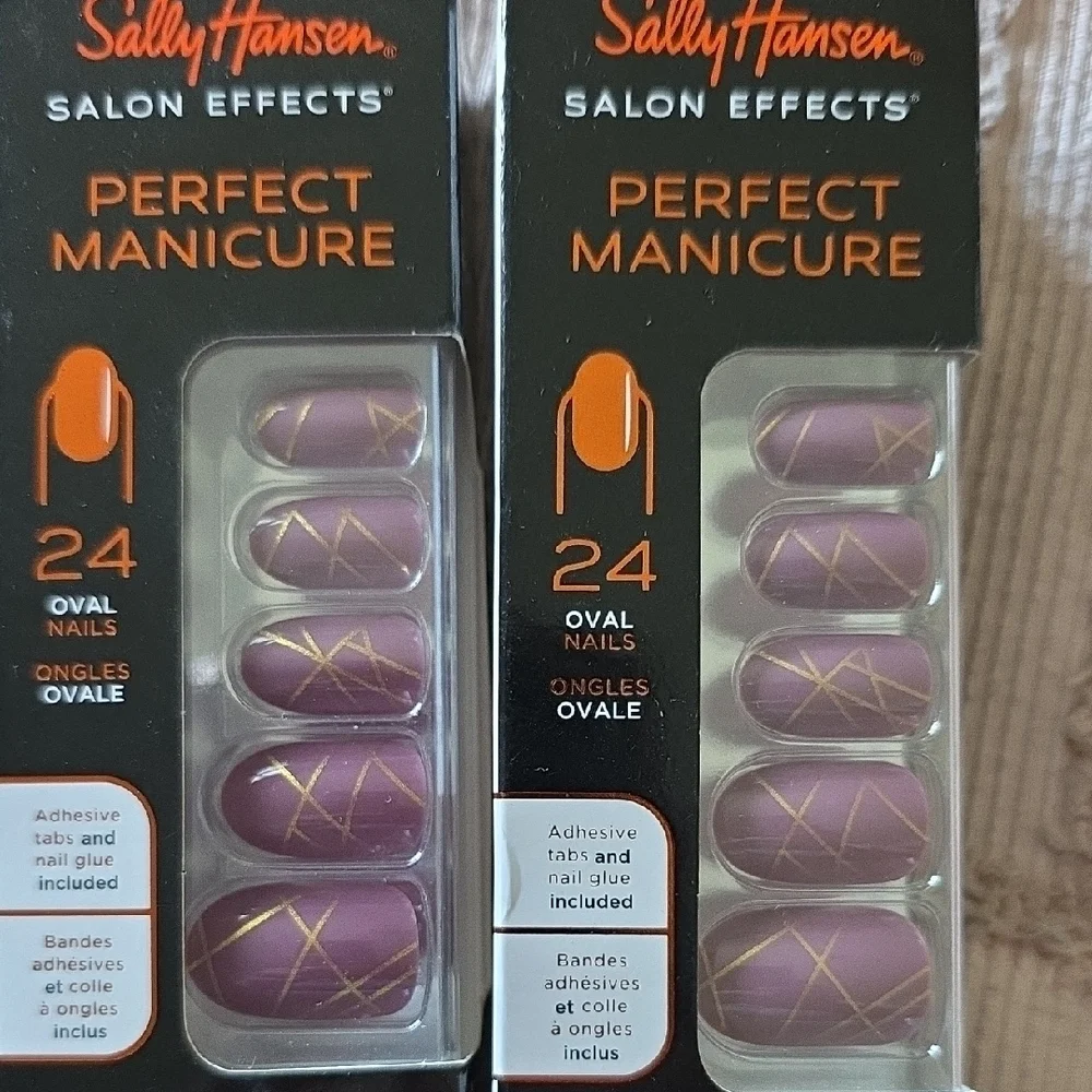 Sally Hansen Salon Effects Perfect Manicure Set Of Ten, Oval Shape, New - Picture 3 of 8